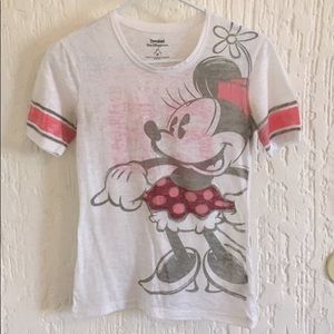 Disneyland Minnie Mouse White Short Sleeve T-Shirt Size XS